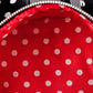 Loungefly x Disney Minnie Mouse Black & White Polka Dot Cosplay Mini Backpack - GeekCore