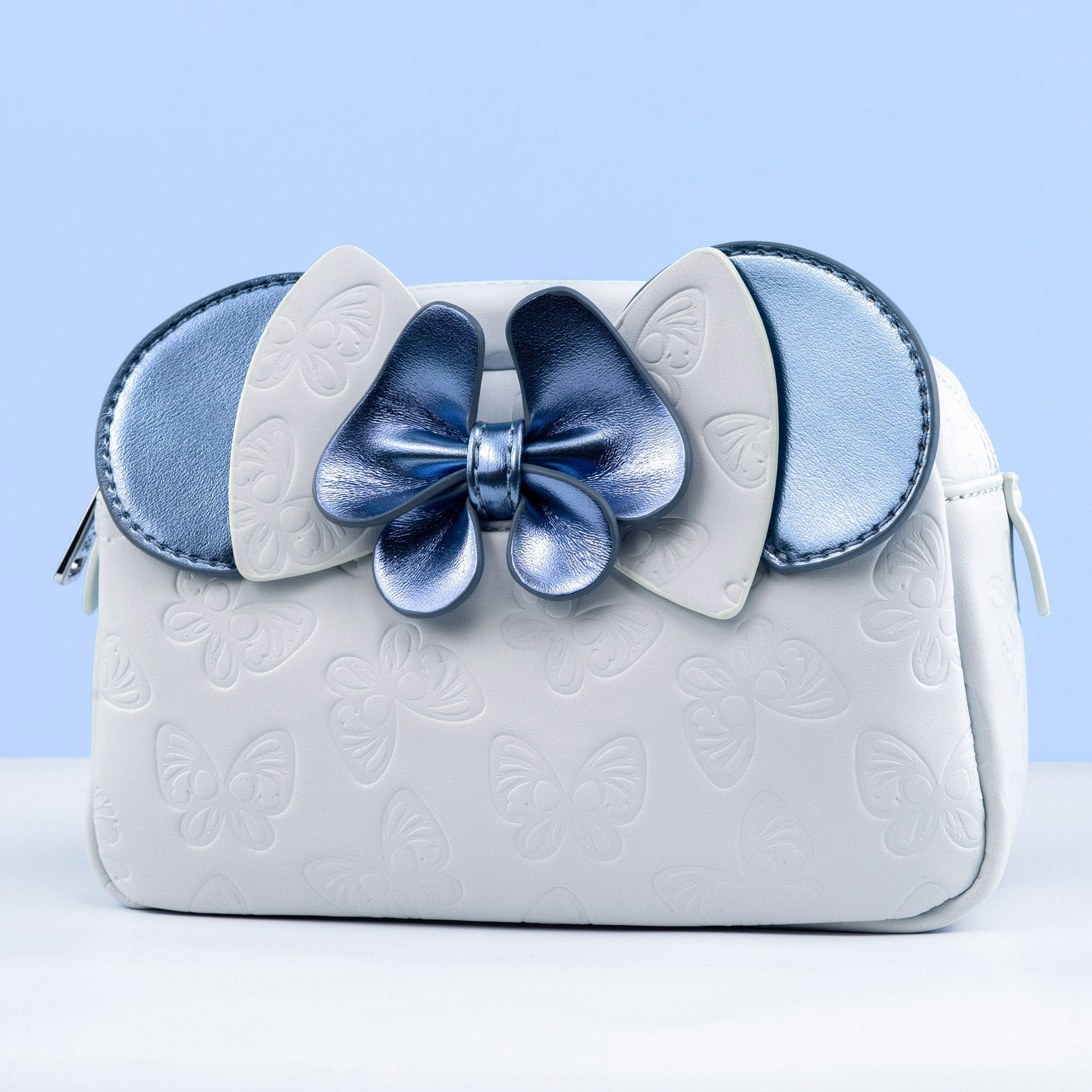 Loungefly x Disney Minnie Mouse Blue Butterfly Cosmetic Bag - GeekCore