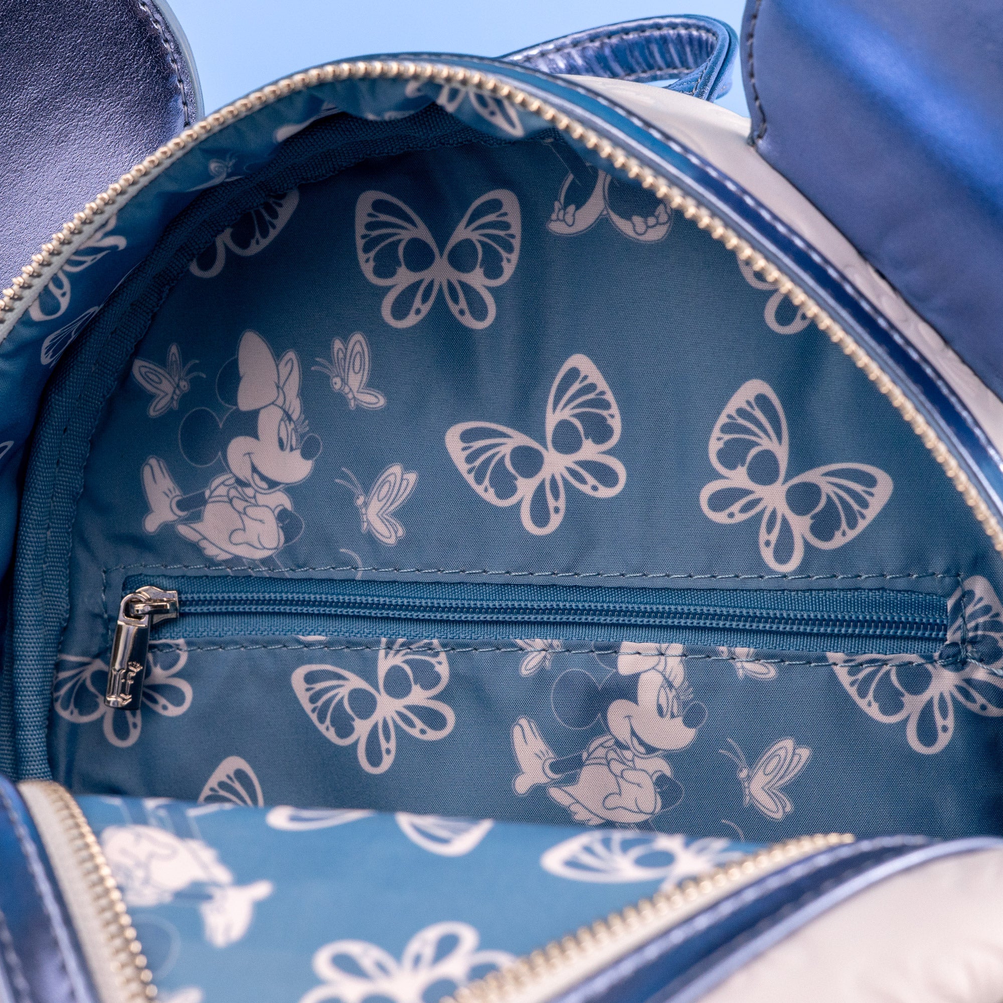 Loungefly x Disney Minnie Mouse Blue Butterfly Mini Backpack - GeekCore