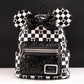 Loungefly x Disney Minnie Mouse Checkerboard Sequin Mini Backpack - GeekCore