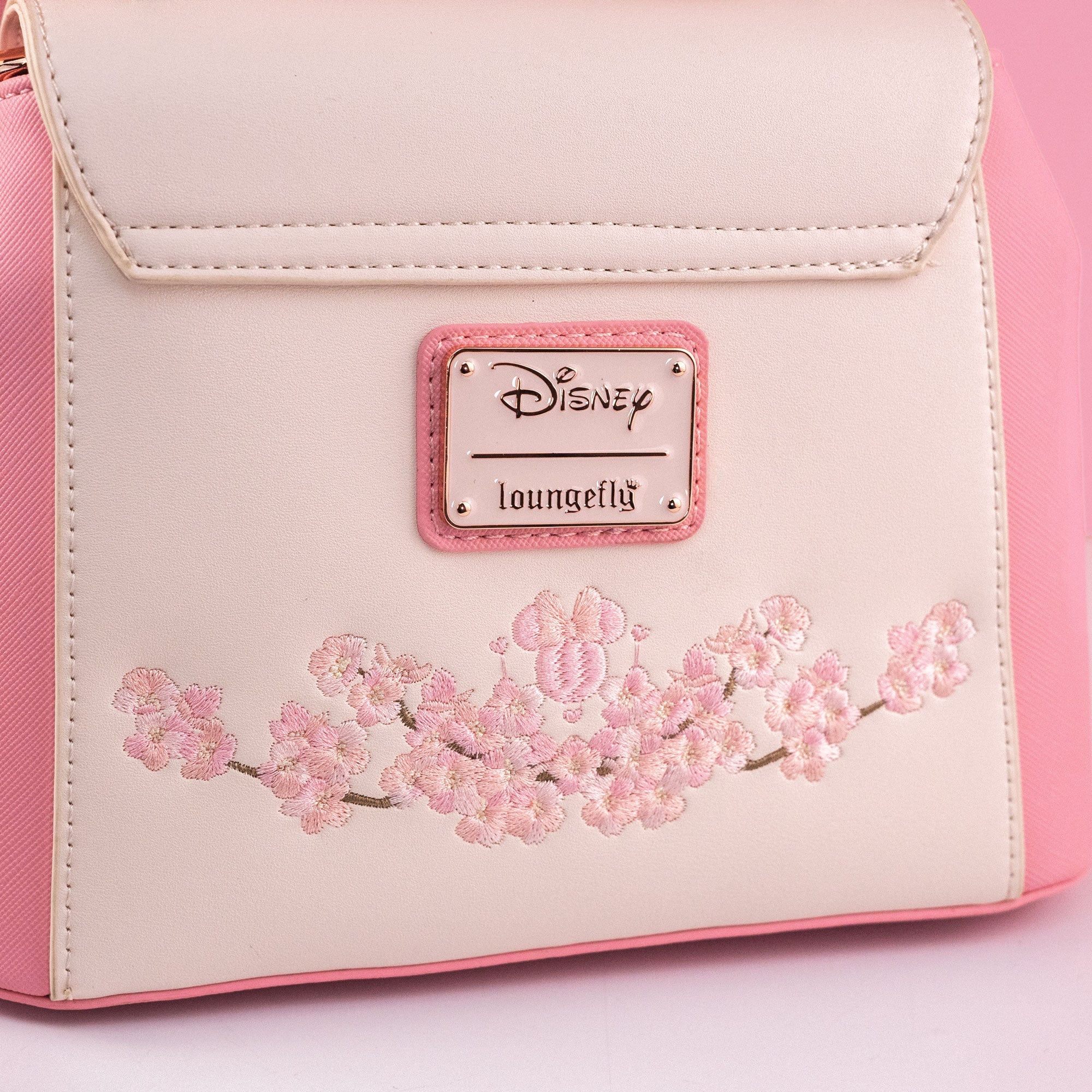 Loungefly x Disney Minnie Mouse Cherry Blossom Cosplay Crossbody Handbag - GeekCore