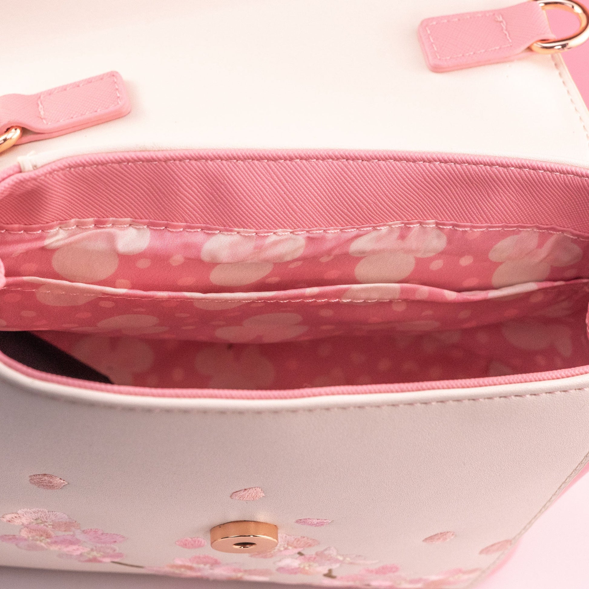 Loungefly x Disney Minnie Mouse Cherry Blossom Cosplay Crossbody Handbag - GeekCore