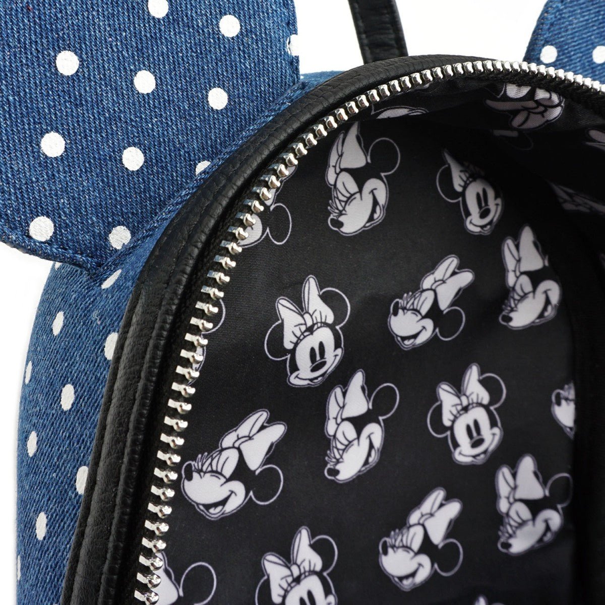 Loungefly X Disney Minnie Mouse Denim Mini Backpack - GeekCore