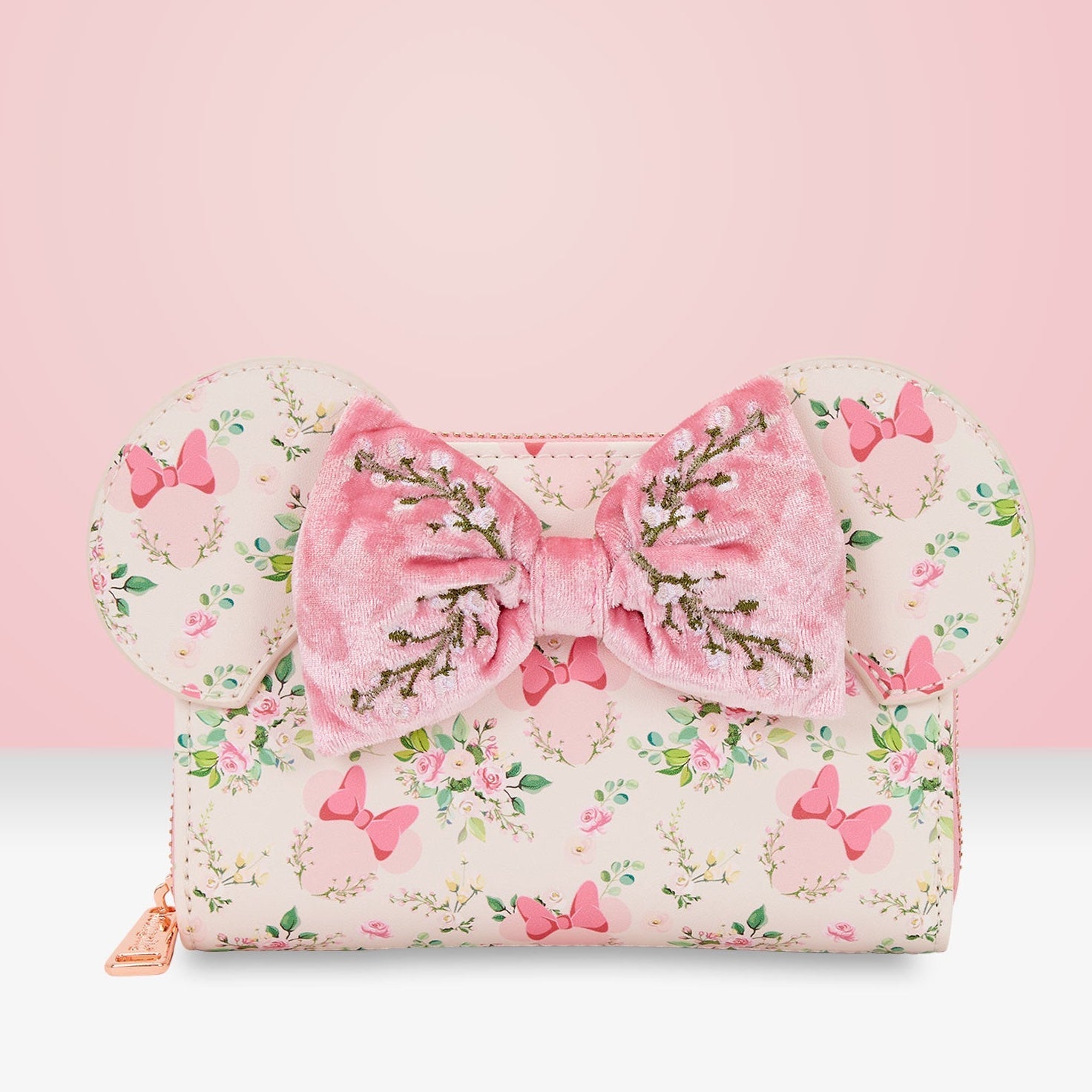 Loungefly x Disney Minnie Mouse Floral Zip Around Wallet - GeekCore