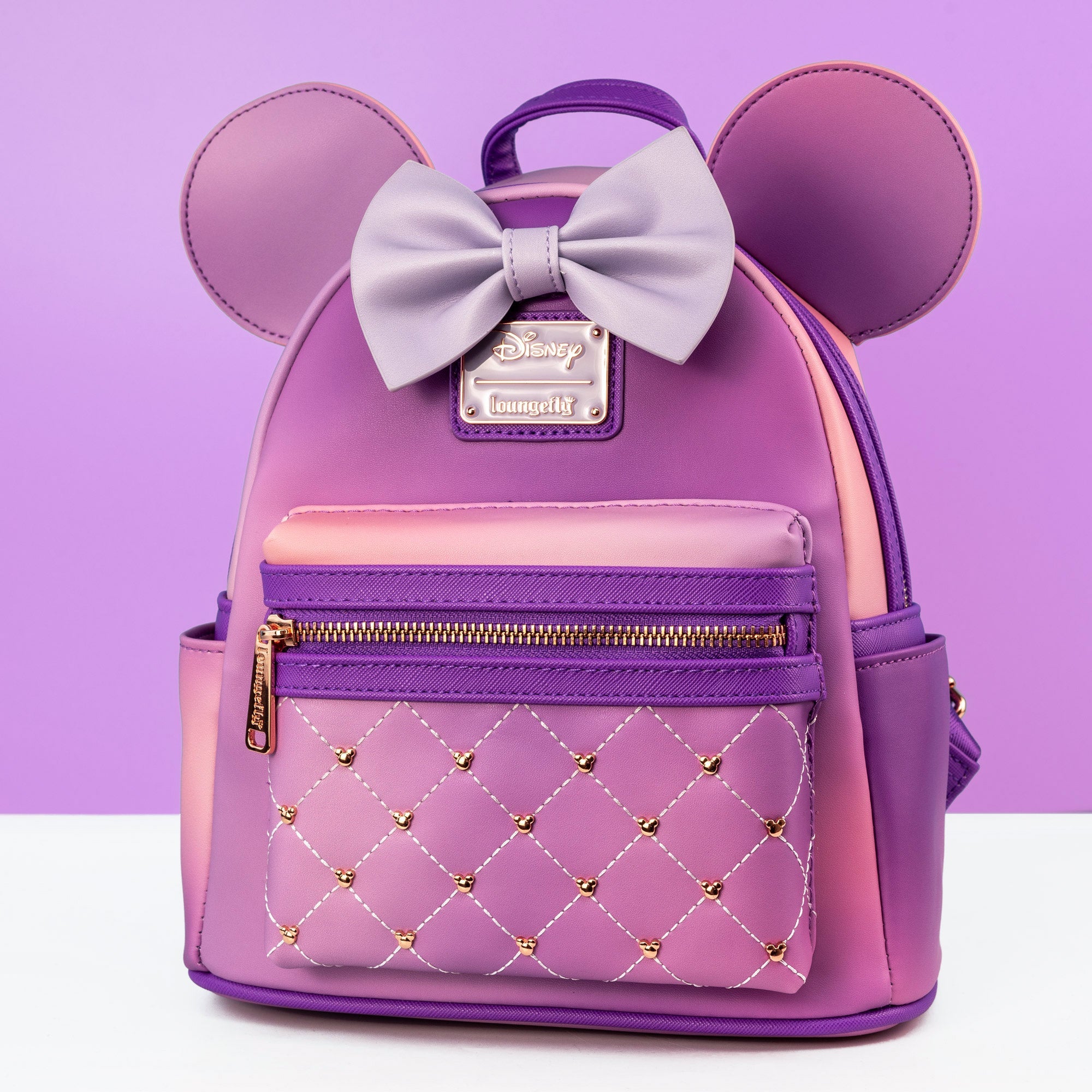 Loungefly x Disney Minnie Mouse Lavender Haze Quilted Mini Backpack - GeekCore