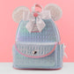 Loungefly x Disney Minnie Mouse Pearlescent Blue Bows Mini Backpack - GeekCore