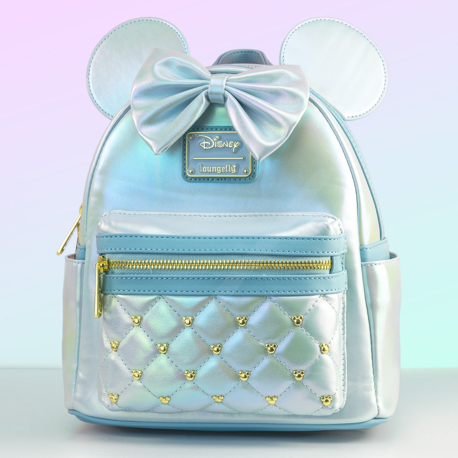 Loungefly x Disney Minnie Mouse Pearlescent Sky Quilted Mini Backpack - GeekCore