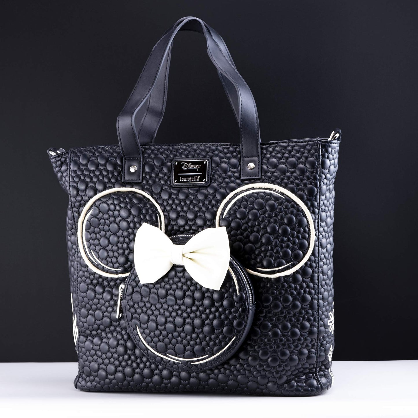 Loungefly x Disney Minnie Mouse Quilted Floral Convertible Backpack & Tote Bag - GeekCore