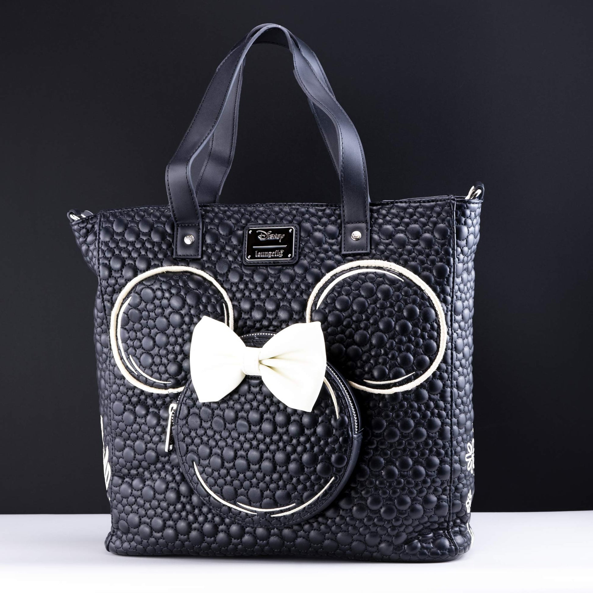 Loungefly x Disney Minnie Mouse Quilted Floral Convertible Backpack & Tote Bag - GeekCore