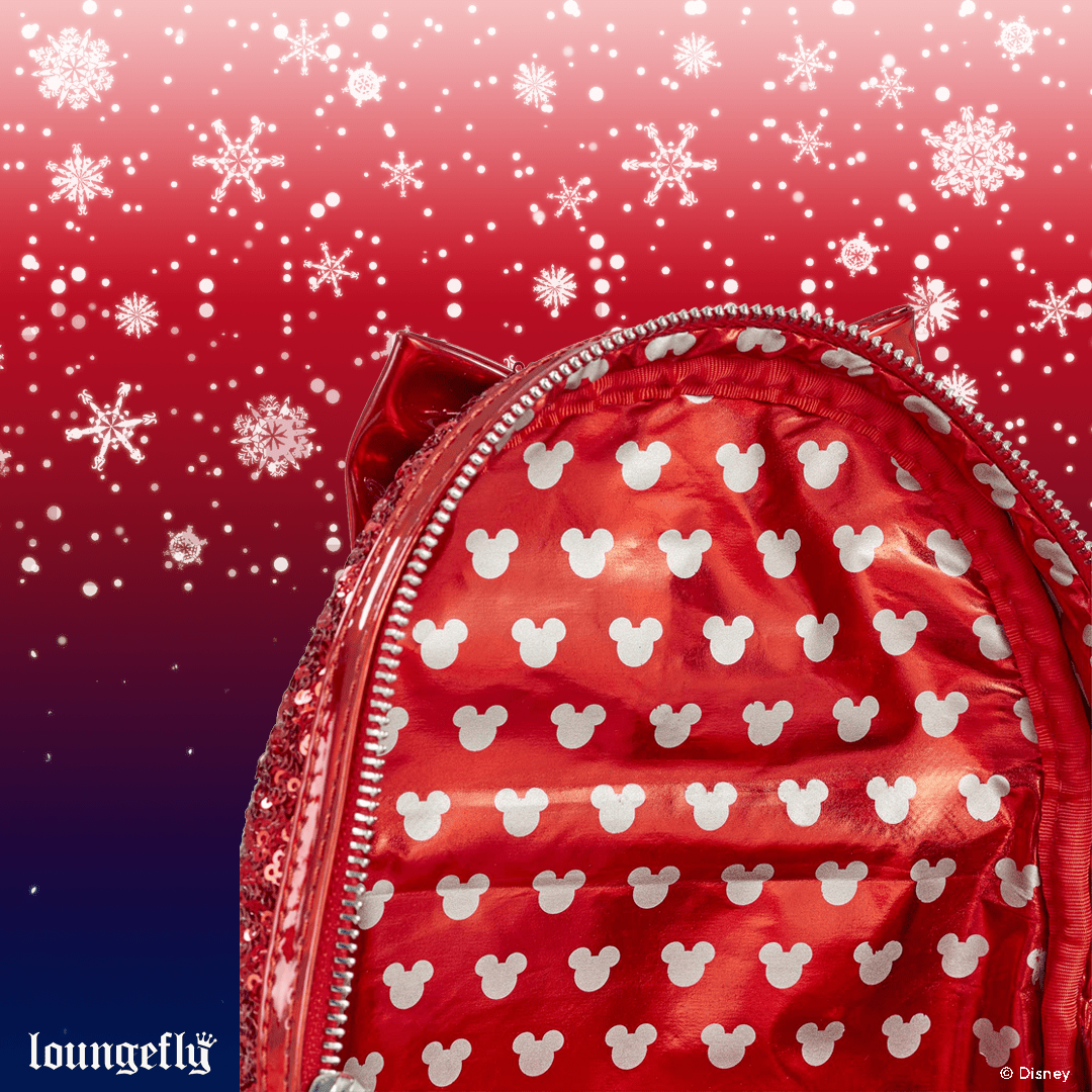 Loungefly x Disney Minnie Mouse Red Sequin Mini Backpack - GeekCore