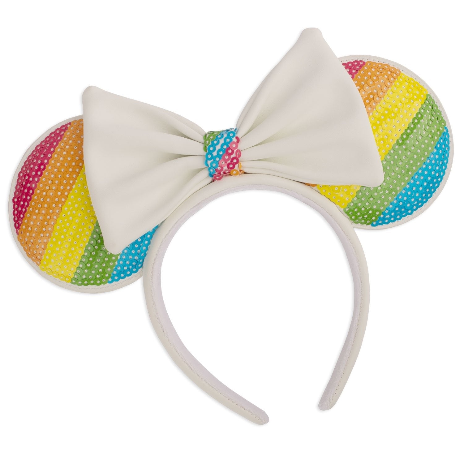 Loungefly x Disney Minnie Mouse Sequin Rainbow Headband - GeekCore