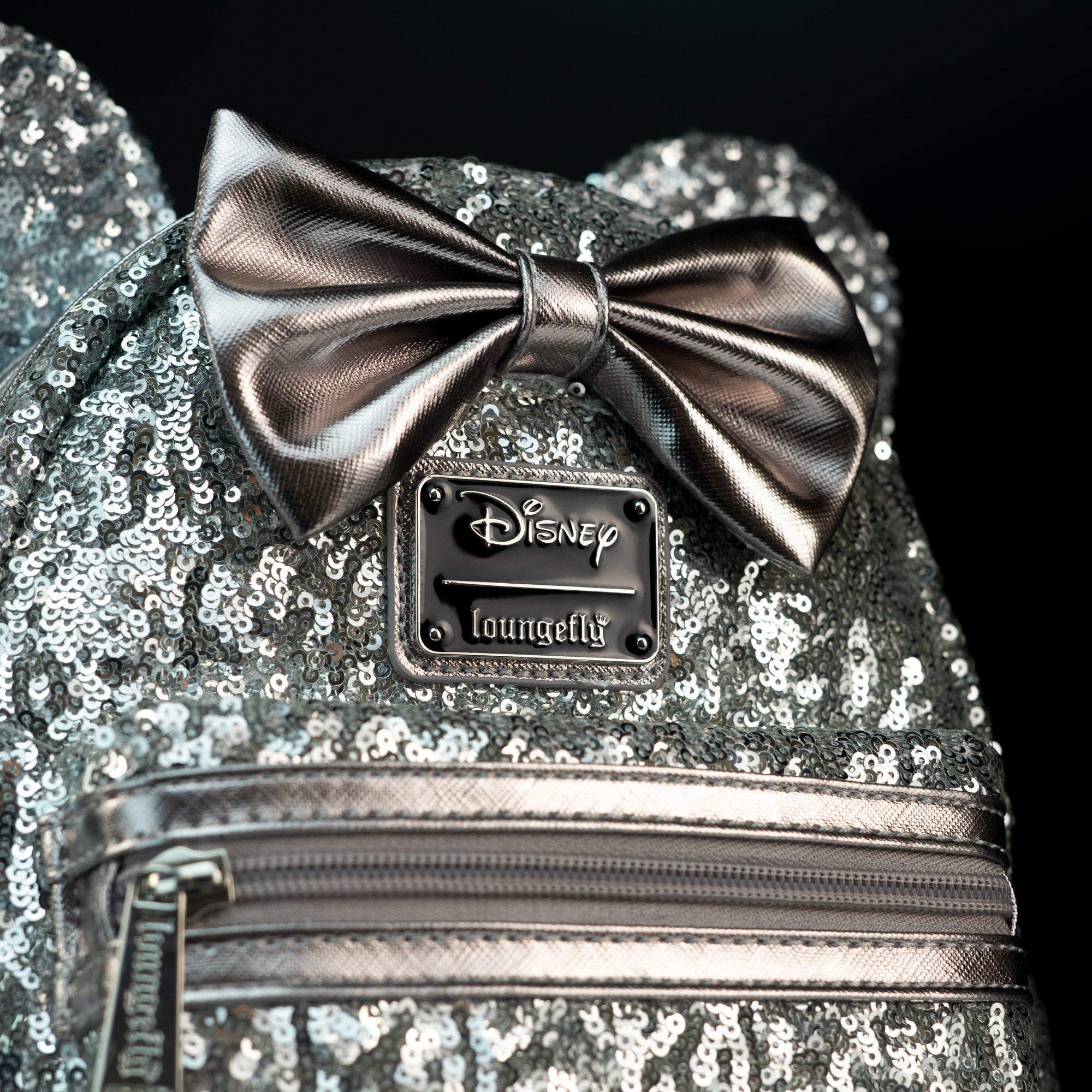 Loungefly x Disney Minnie Mouse Sequin Silver Backpack - GeekCore