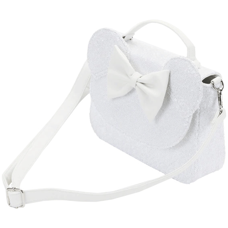 Loungefly x Disney Minnie Mouse Sequin Wedding Crossbody Bag - GeekCore