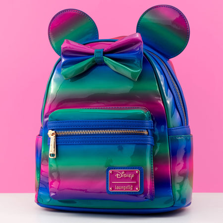 Loungefly x Disney Minnie Mouse Striped Ombre Mini Backpack - GeekCore