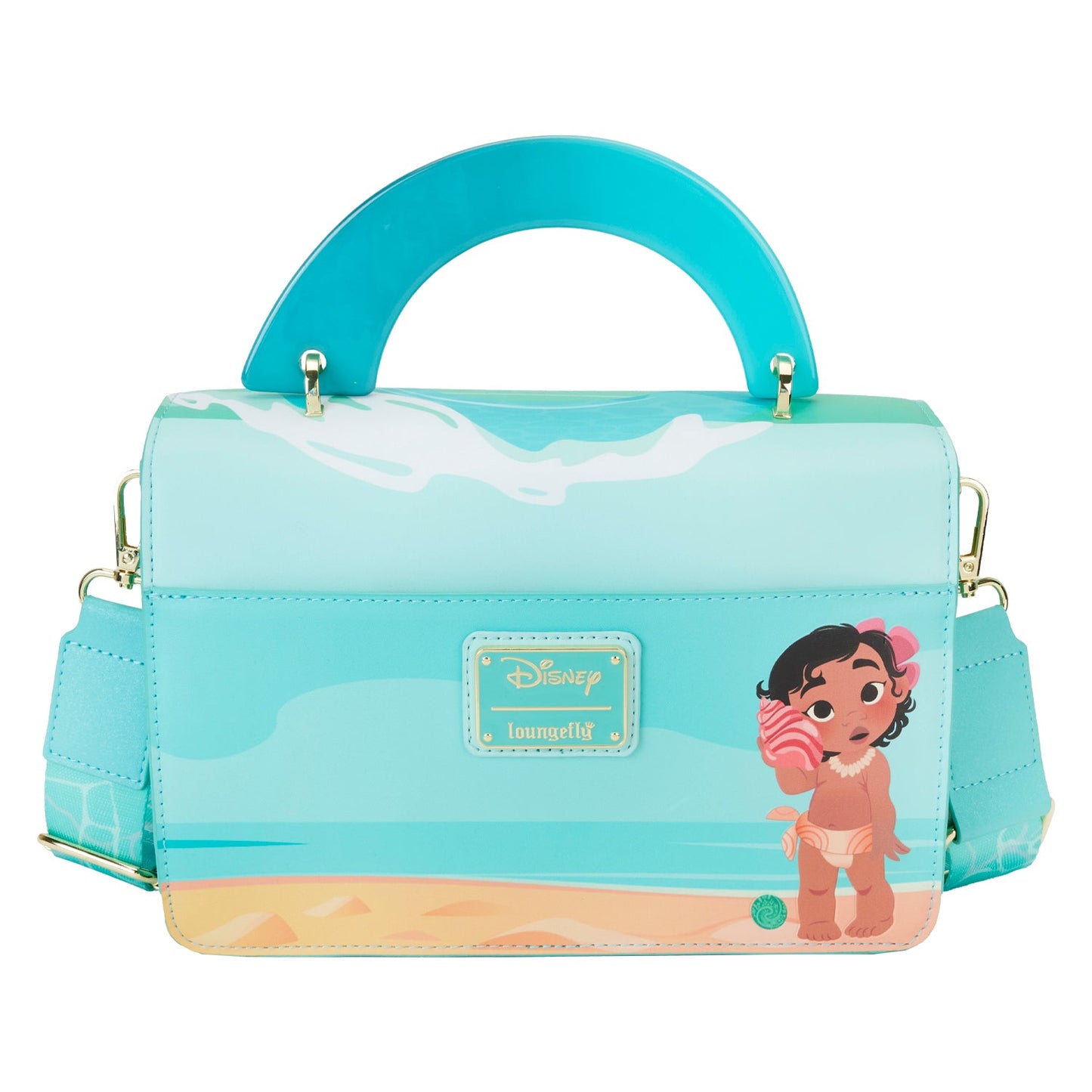 Loungefly x Disney Moana Ocean Wave Handle Crossbody Bag - GeekCore
