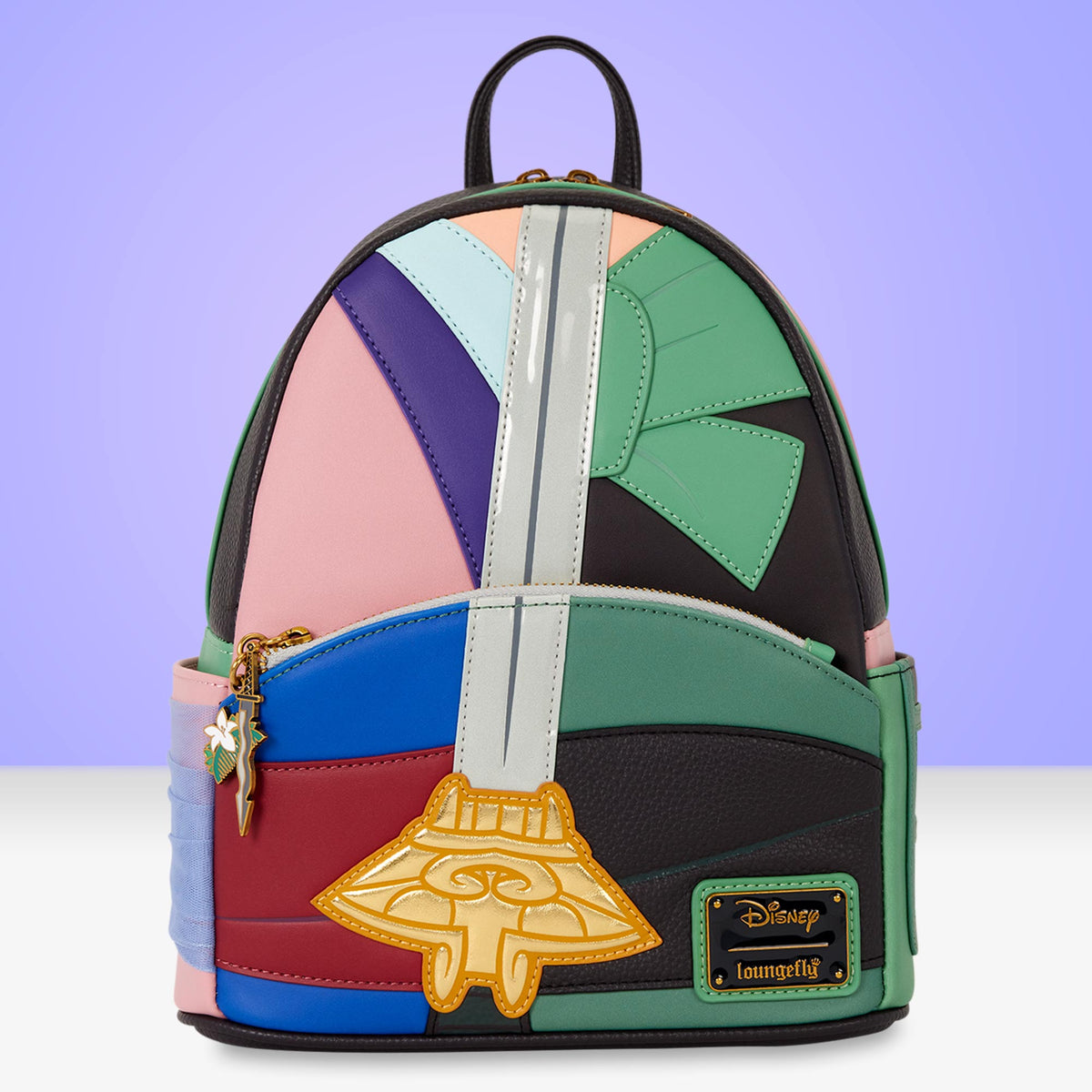 Loungefly x Disney Mulan Split Outfit Cosplay Mini Backpack - GeekCore