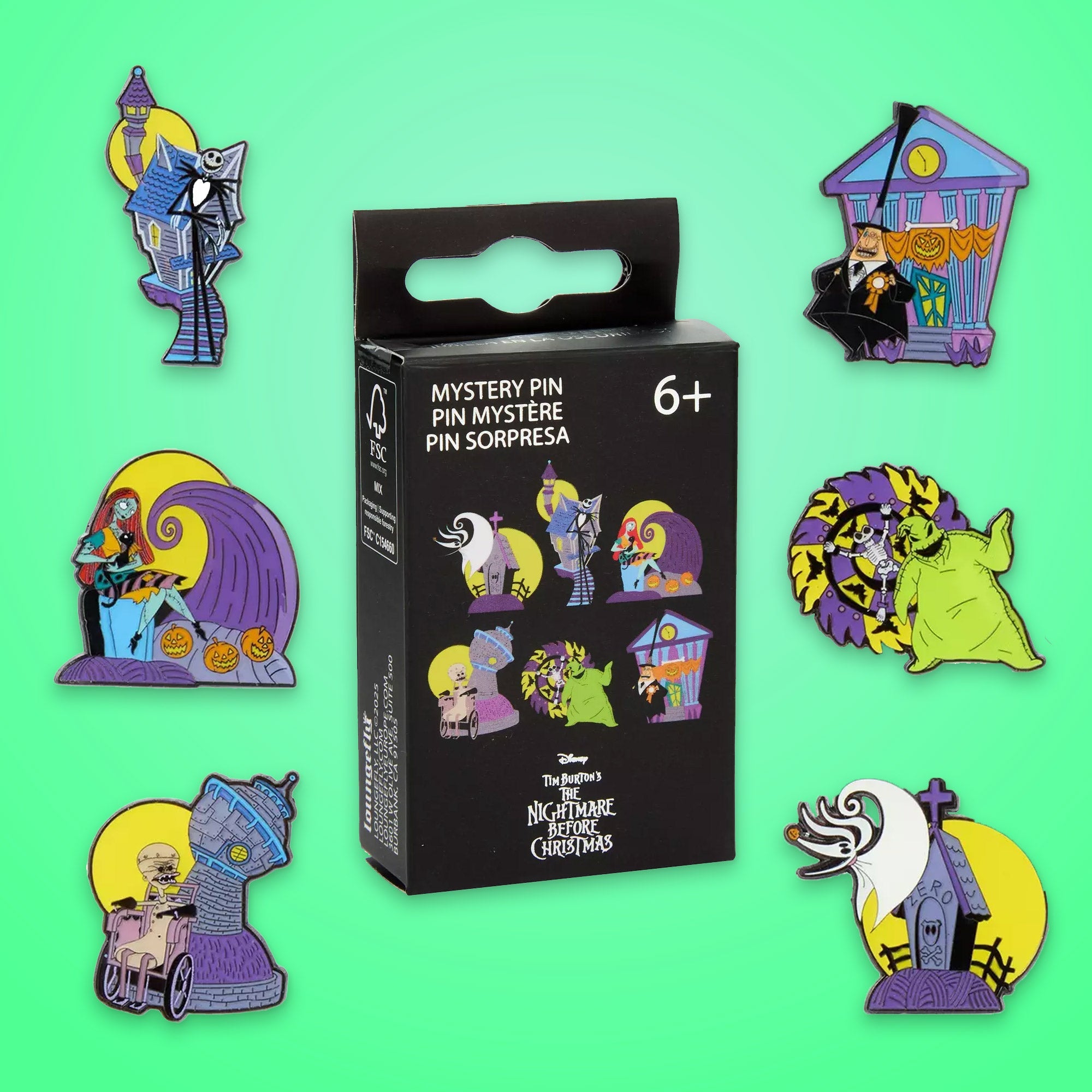 Loungefly x Disney NBC Characters in the Village GITD Mystery Blind Box Pin - GeekCore