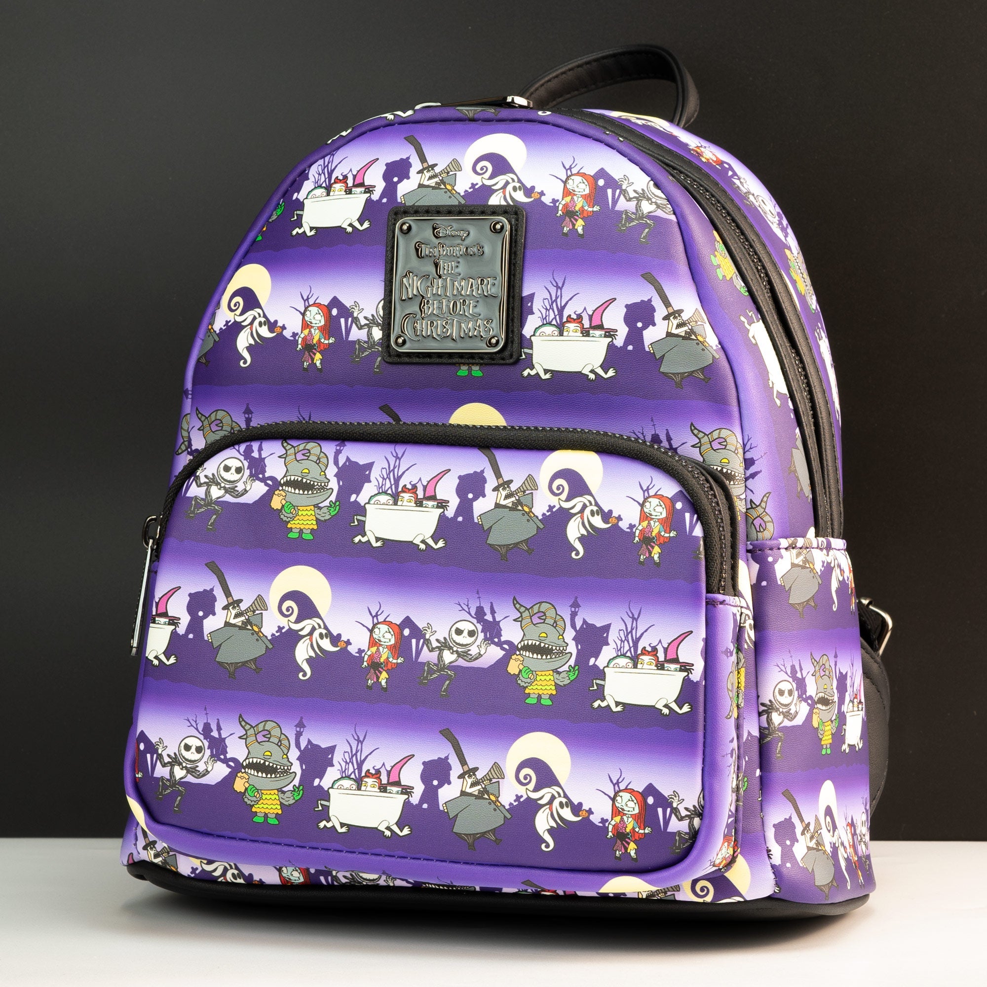 Loungefly x Disney Nightmare Before Christmas All Over Print Mini Backpack - GeekCore