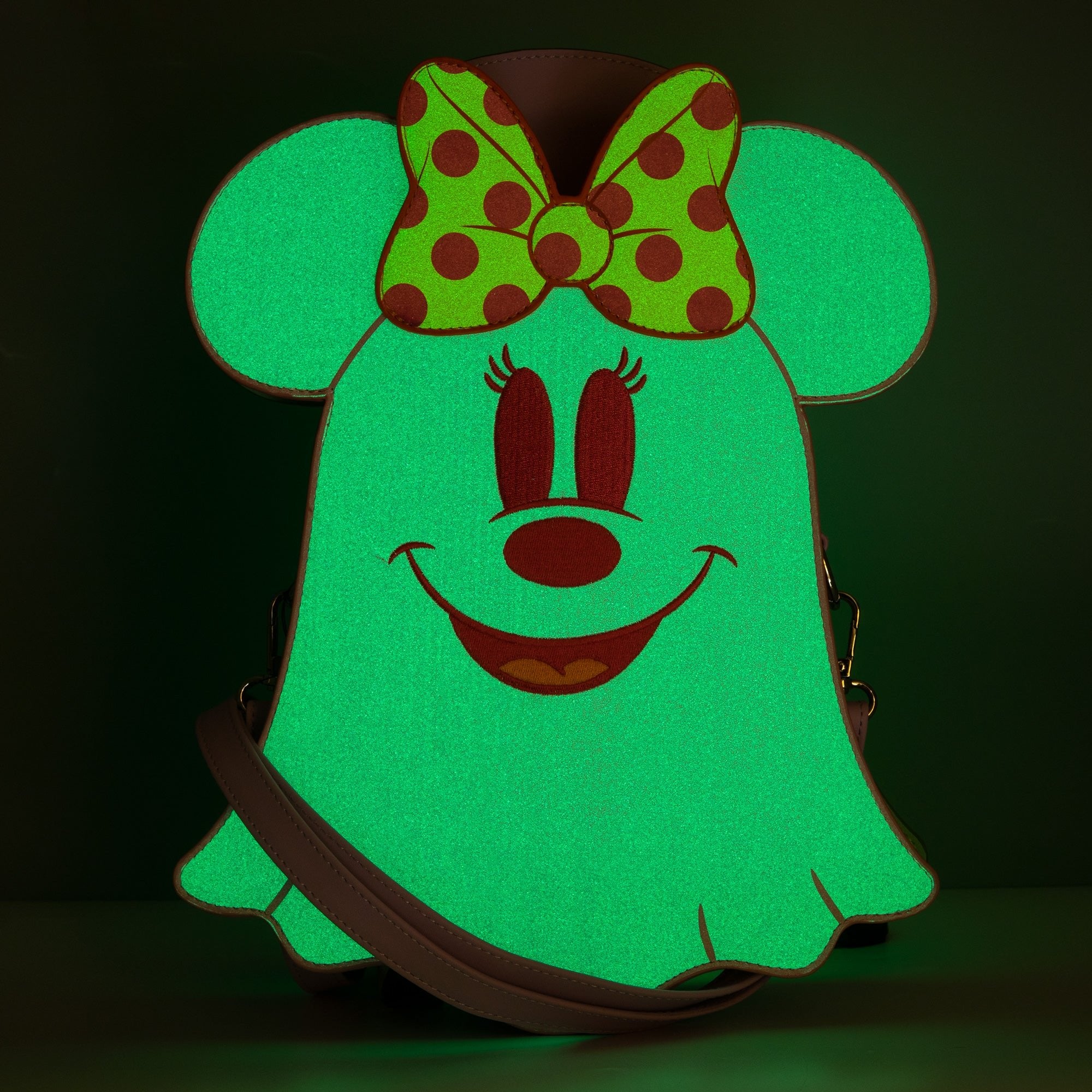 Loungefly x Disney Pastel Ghost Minnie and Mickey Glow in the Dark Double Sided Crossbody - GeekCore