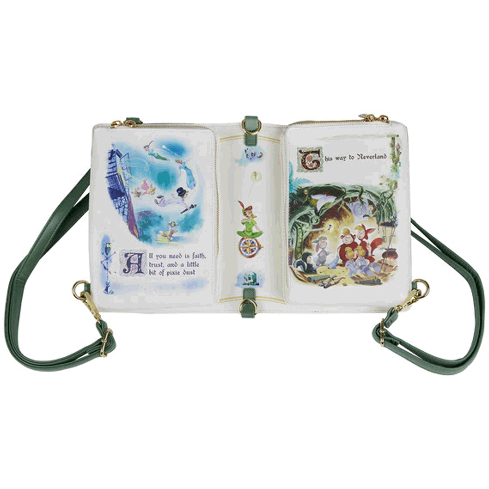 Loungefly x Disney Peter Pan Book Convertible Crossbody Bag - GeekCore