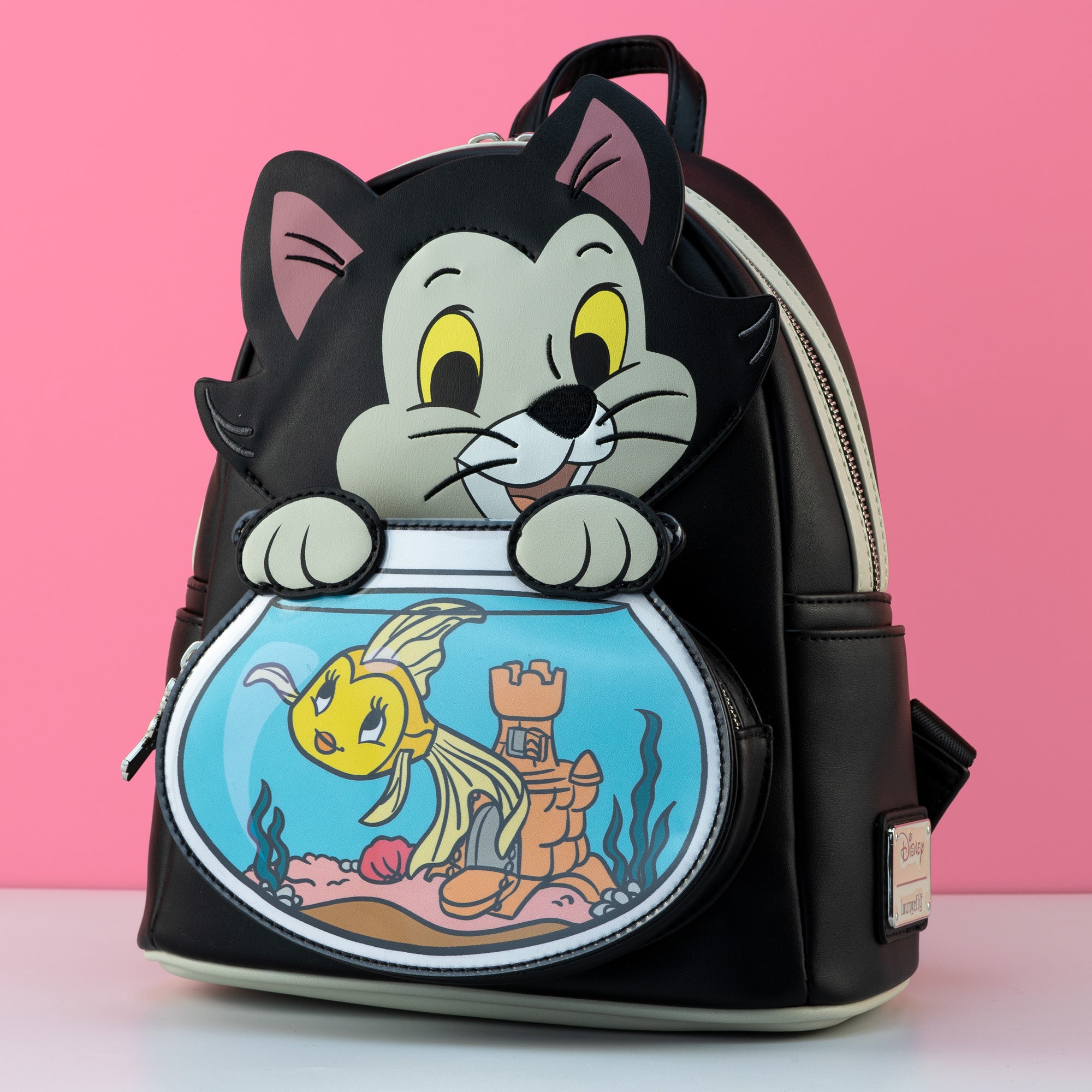 Loungefly x Disney Pinocchio Figaro with Cleo Fish Bowl Mini Backpack - GeekCore