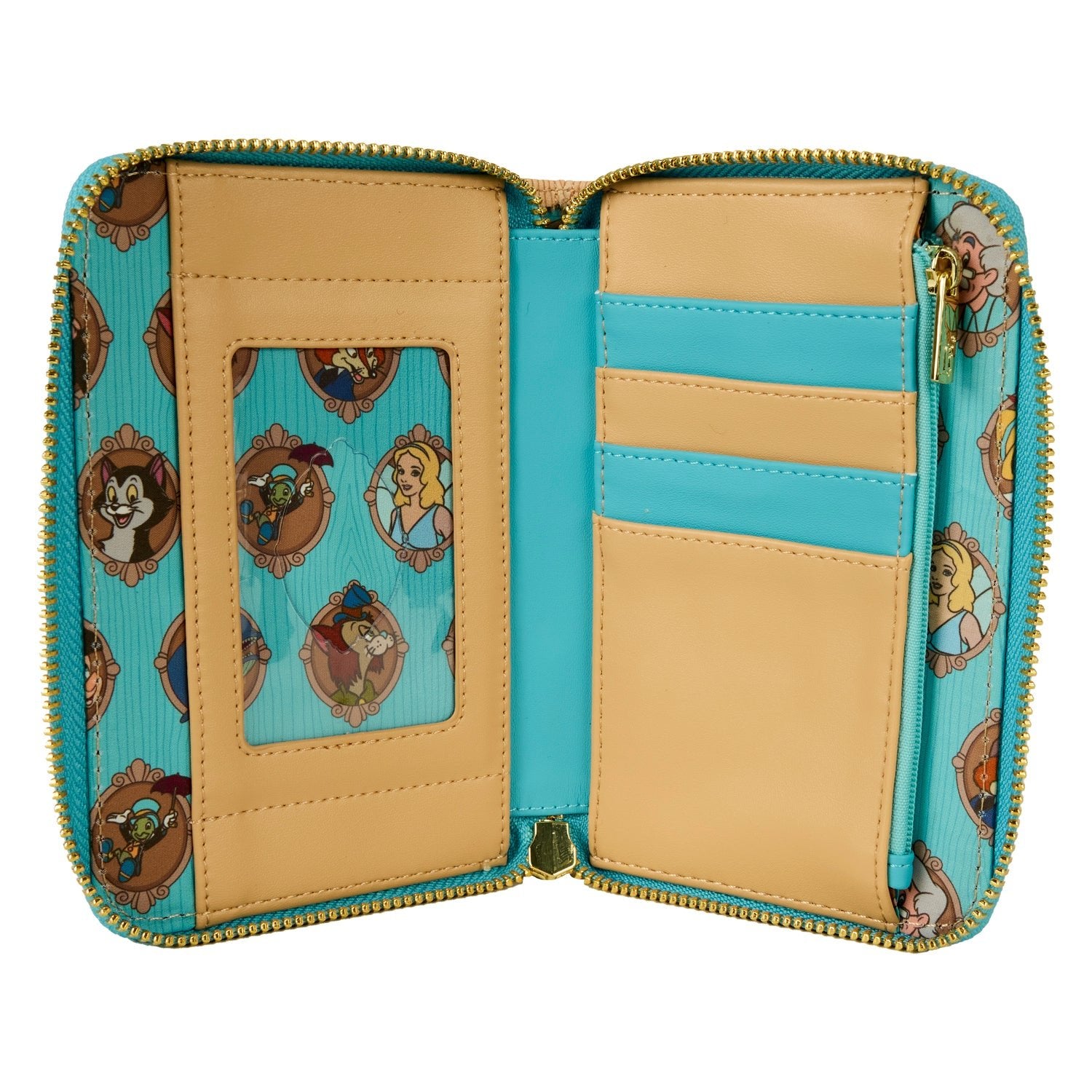 Loungefly x Disney Pinocchio Wishes Do Come True Zip Around Wallet - GeekCore