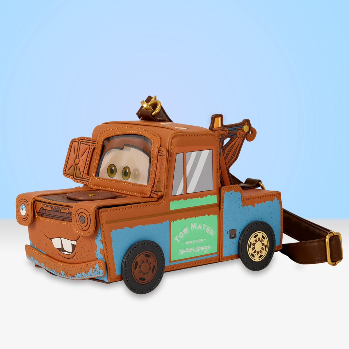 Loungefly x Disney Pixar Cars 20th Anniversary Mater Figural Crossbody Bag - GeekCore