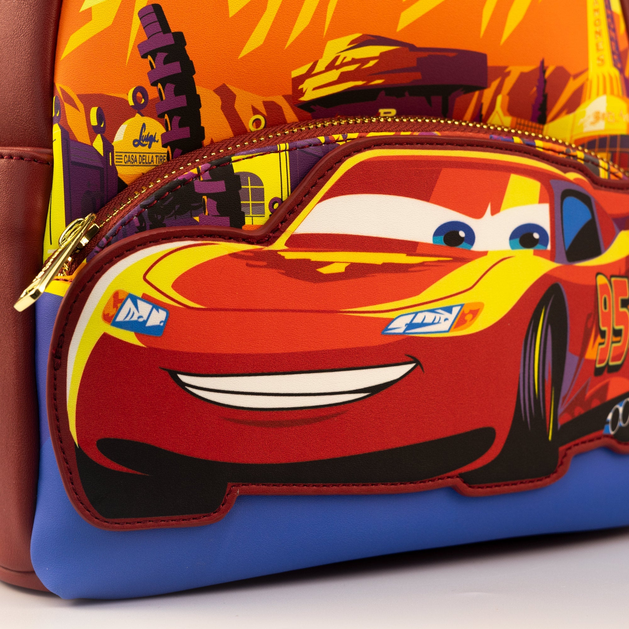 Loungefly x Disney Pixar Cars Lightining McQueen Radiator Springs Mini Backpack - GeekCore