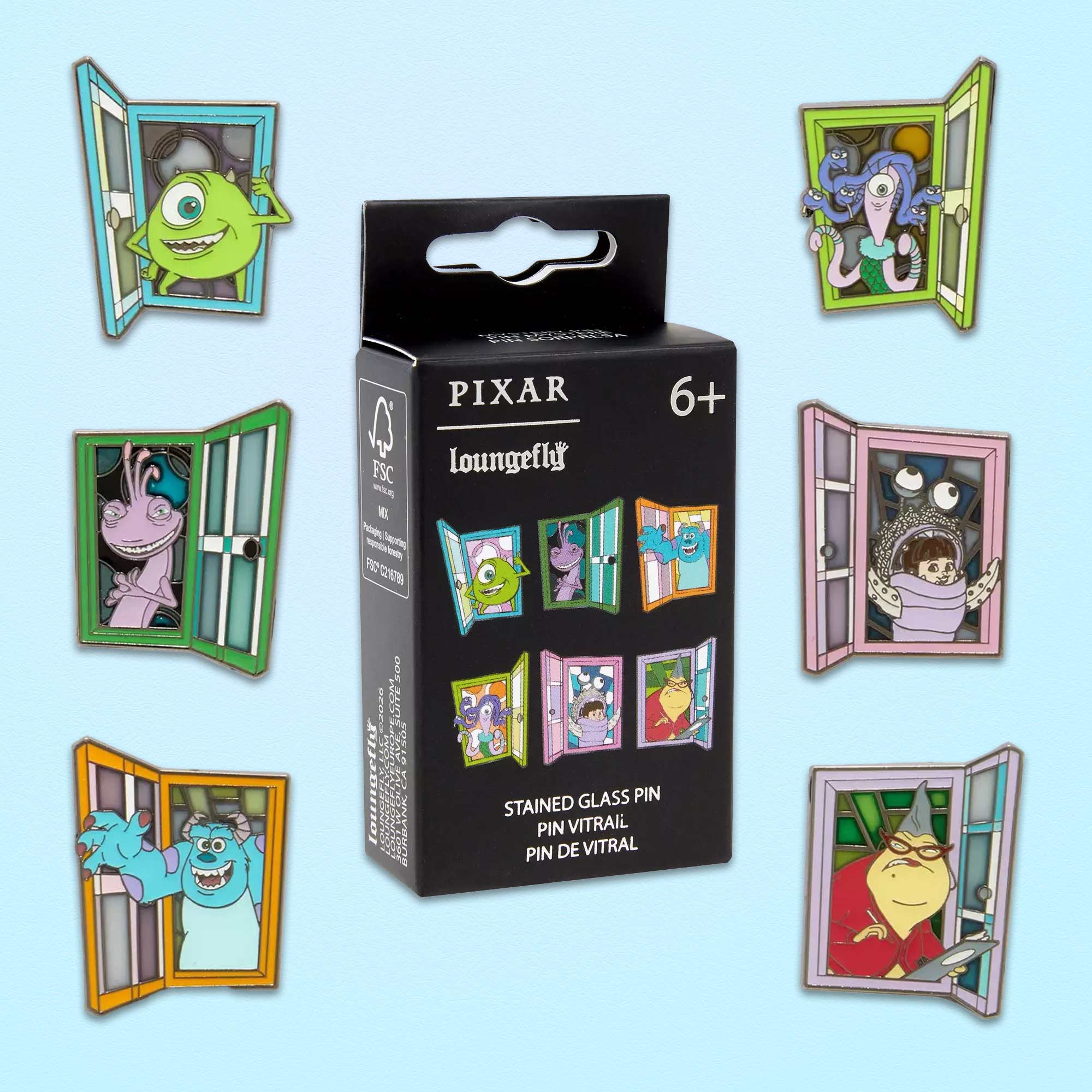 Loungefly x Disney Pixar Monsters Inc. Character Doors Blind Box Mystery Pin - GeekCore