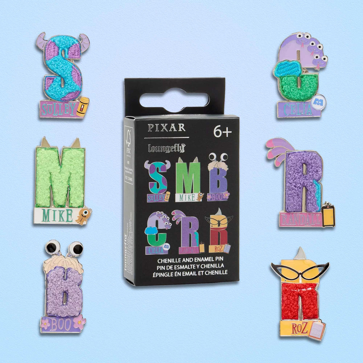 Loungefly x Disney Pixar Monsters Inc. Patches Blind Box Mystery Pin - GeekCore