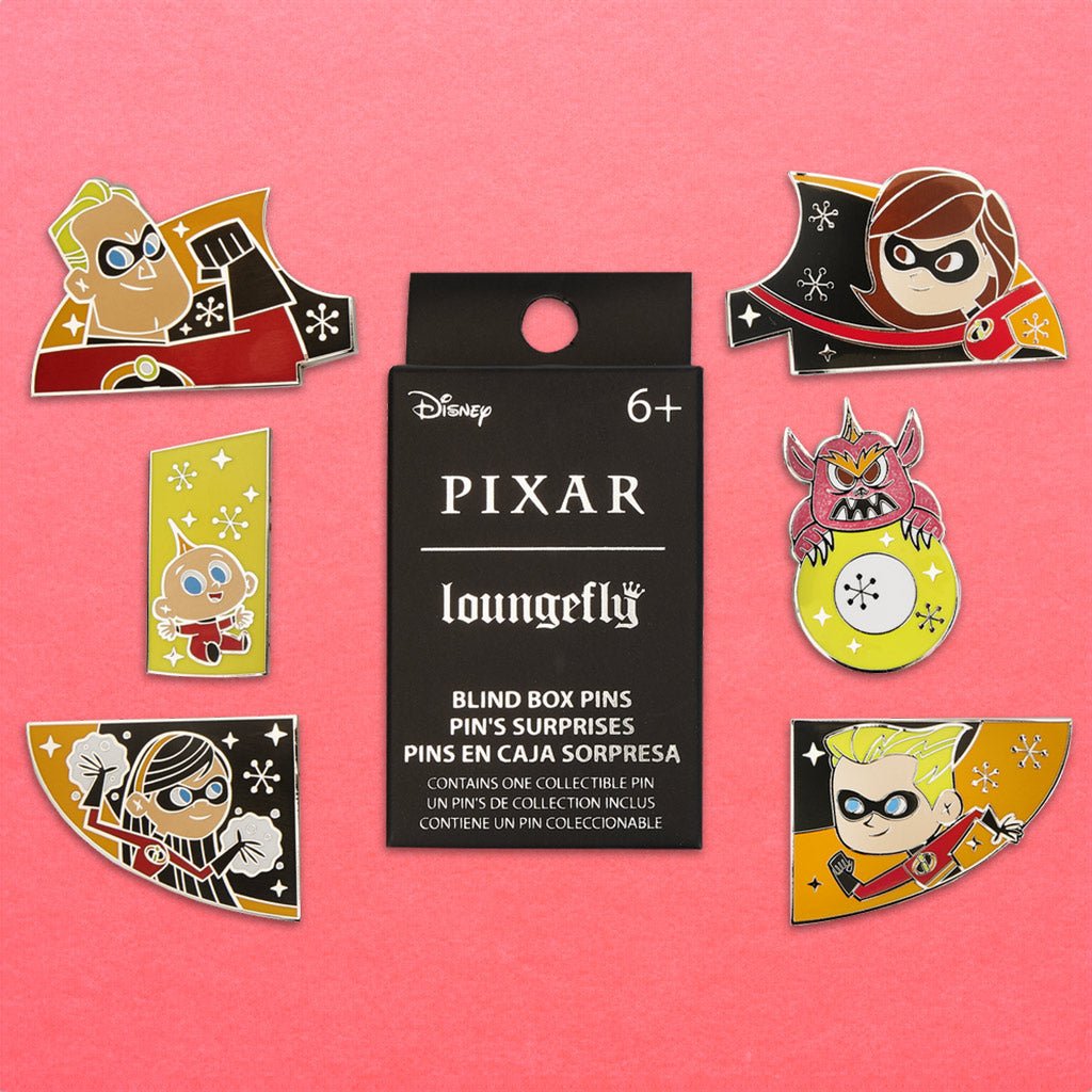 Loungefly x Disney Pixar The Incredibles Puzzle Piece Blind Box Mystery Pin - GeekCore