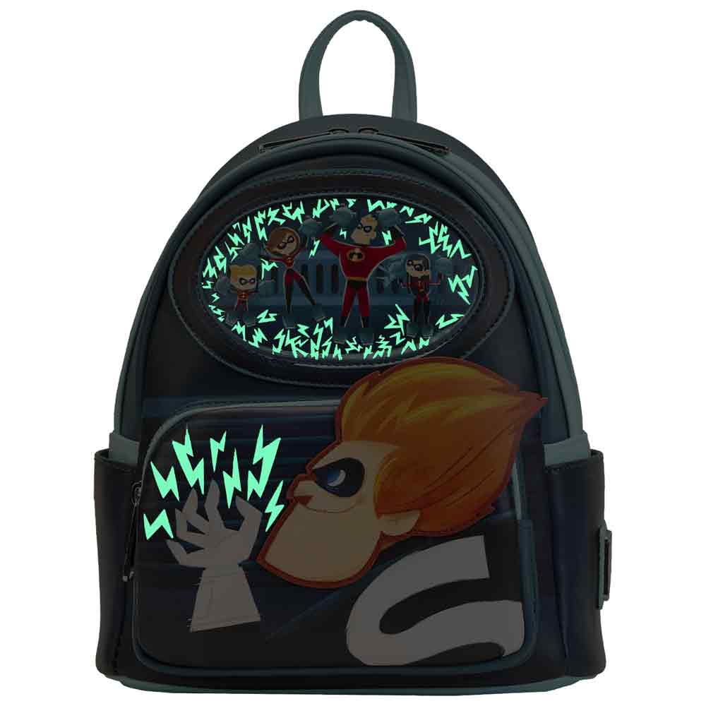 Loungefly x Disney Pixar The Incredibles Syndrome Mini Backpack - GeekCore