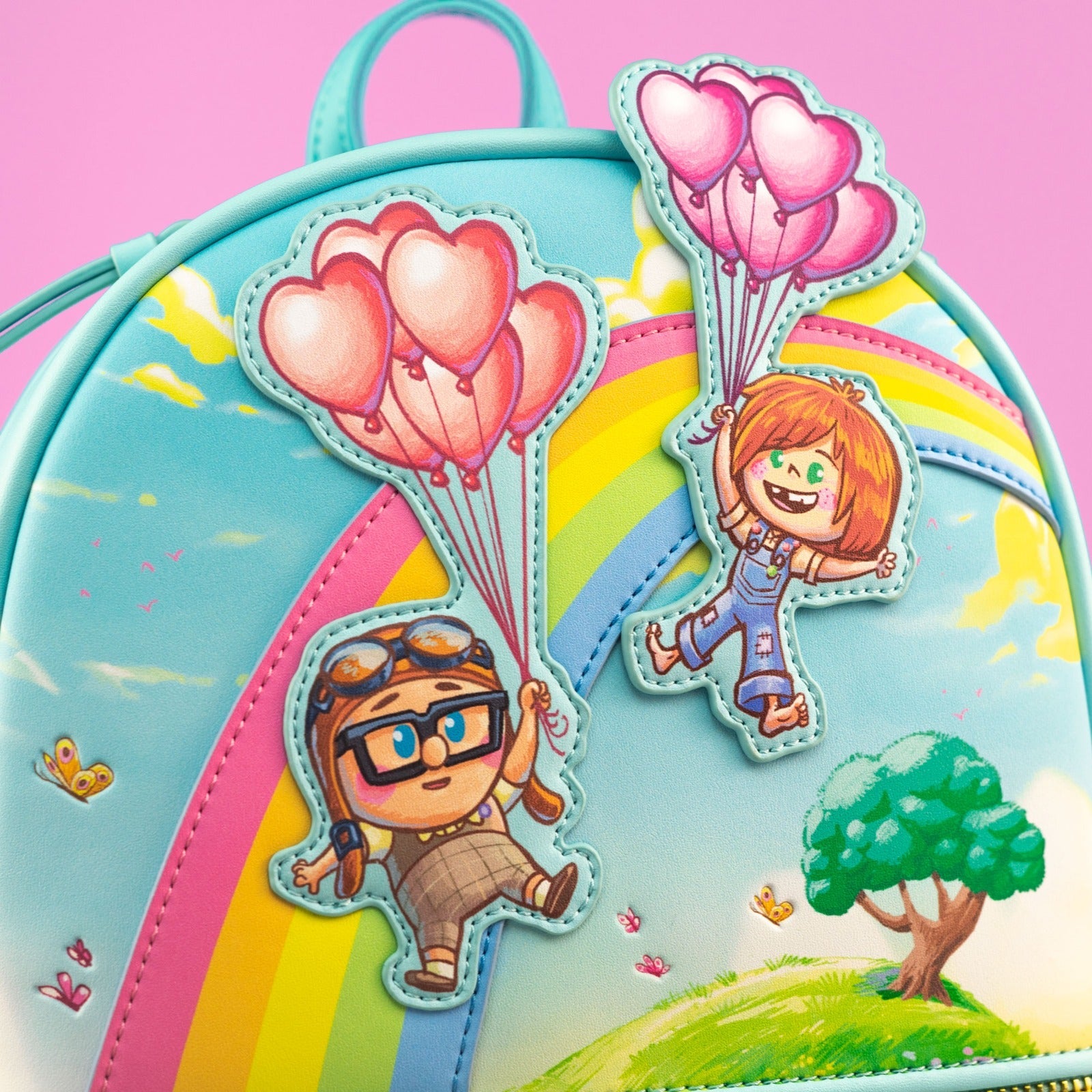 Loungefly x Disney Pixar Up Carl and Ellie Love Heart Balloons Mini Backpack - GeekCore