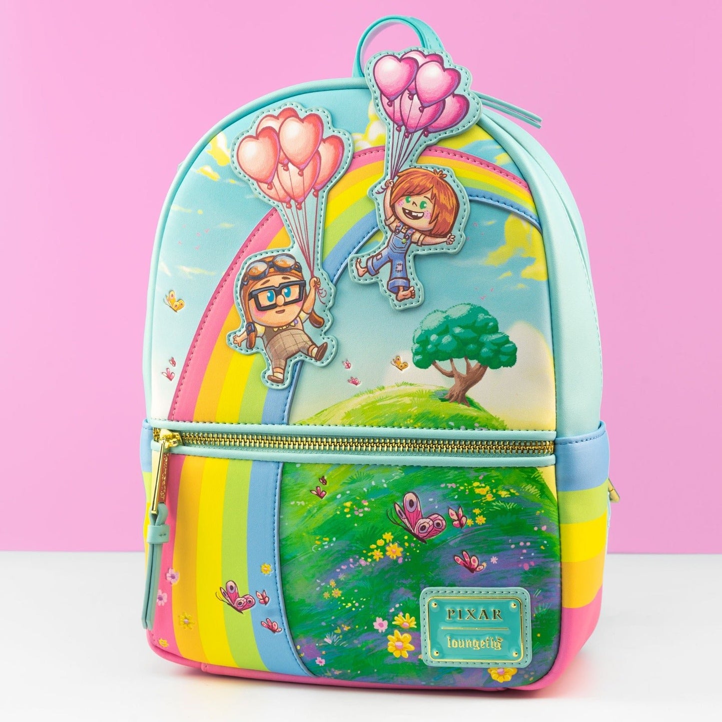 Loungefly x Disney Pixar Up Carl and Ellie Love Heart Balloons Mini Backpack - GeekCore