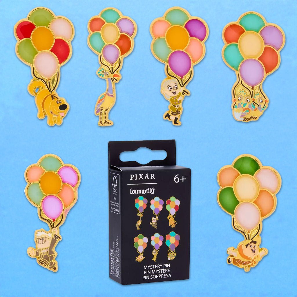 Loungefly x Disney Pixar Up Characters Holding Balloons Blind Box Mystery Pin - GeekCore