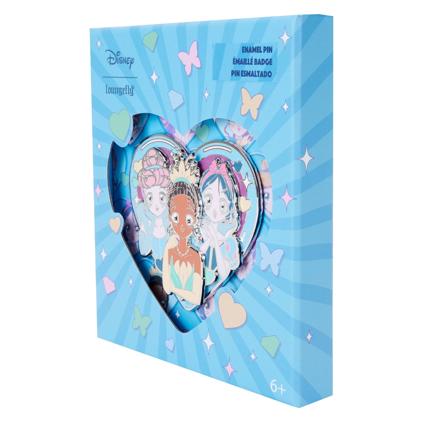 Loungefly x Disney Princess Manga Style 3 Inch Pin - GeekCore