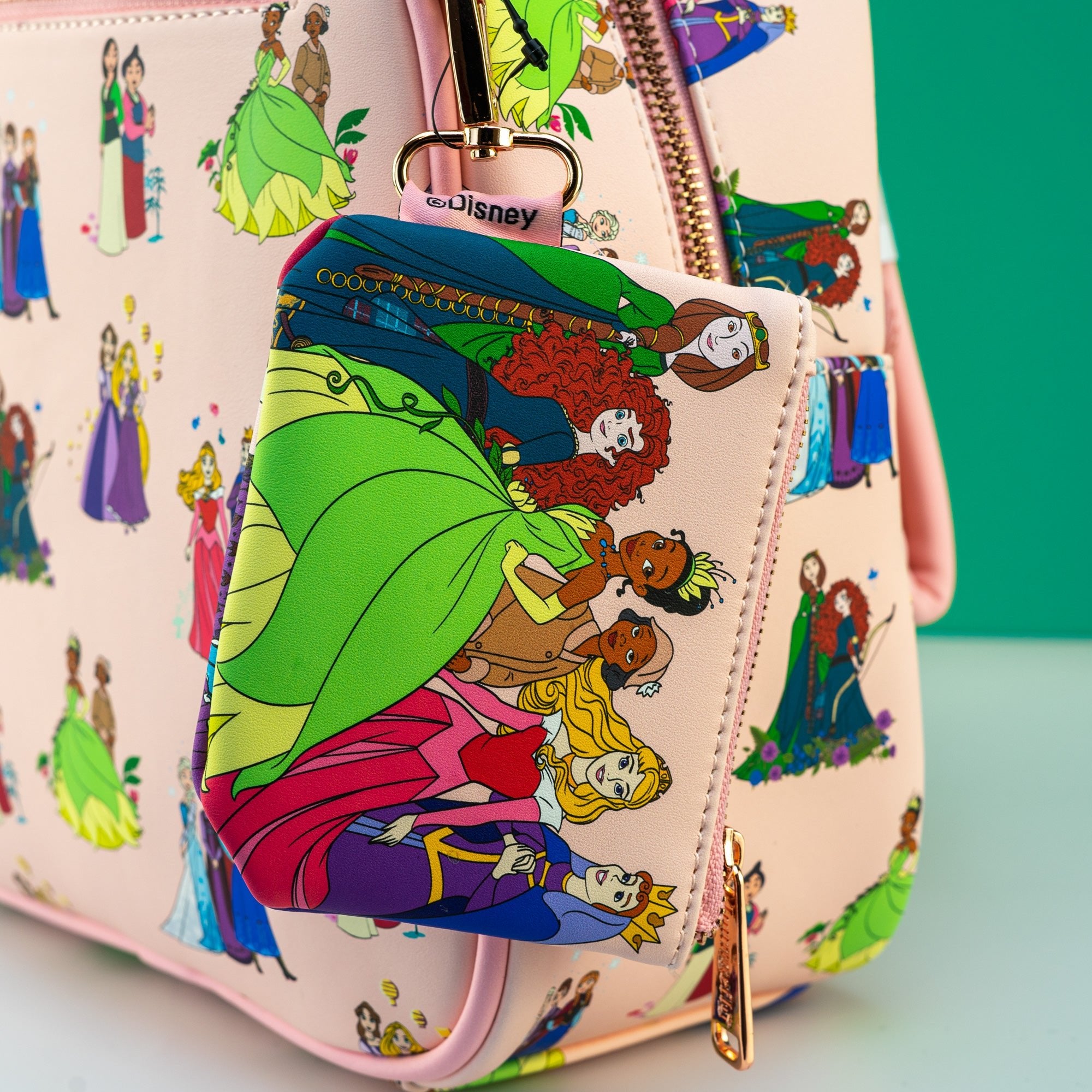 Loungefly x Disney Princess Mother and Daughters AOP Mini Backpack and Coin Purse - GeekCore