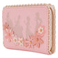 Loungefly x Disney Princess Pink Floral Silhouettes Zip Around Wallet - GeekCore