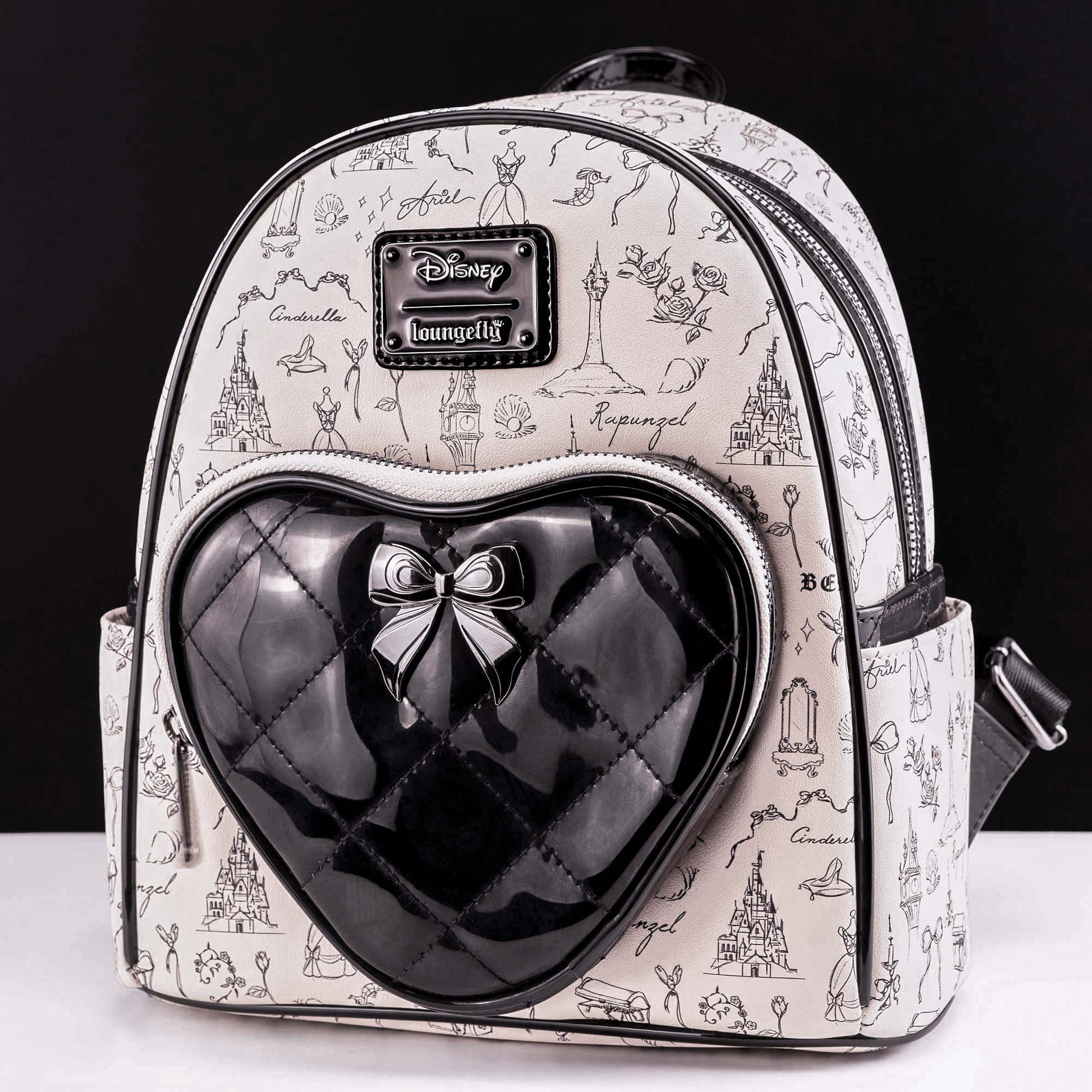 Loungefly x Disney Princess Quilted Autograph Sketch Icons Mini Backpack - GeekCore