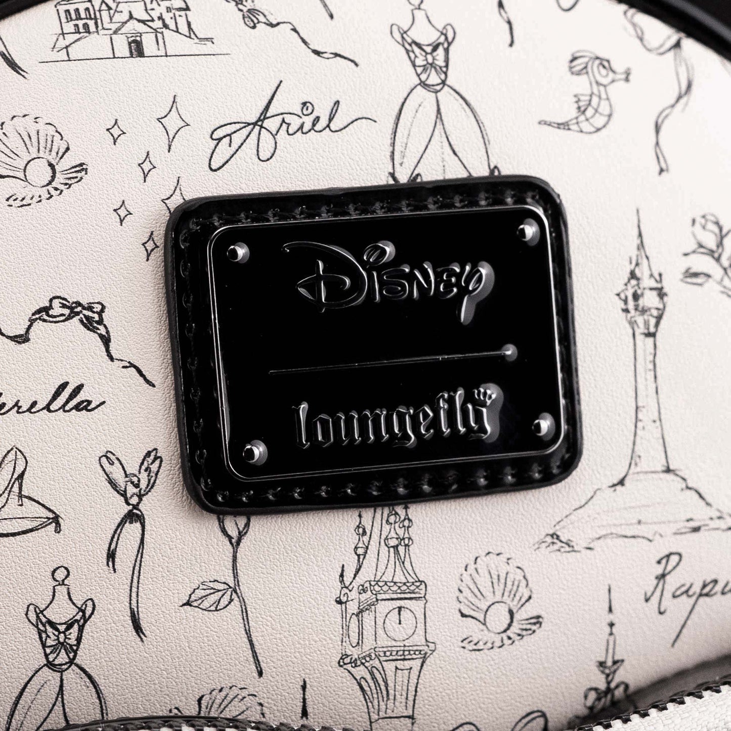 Loungefly x Disney Princess Quilted Autograph Sketch Icons Mini Backpack - GeekCore