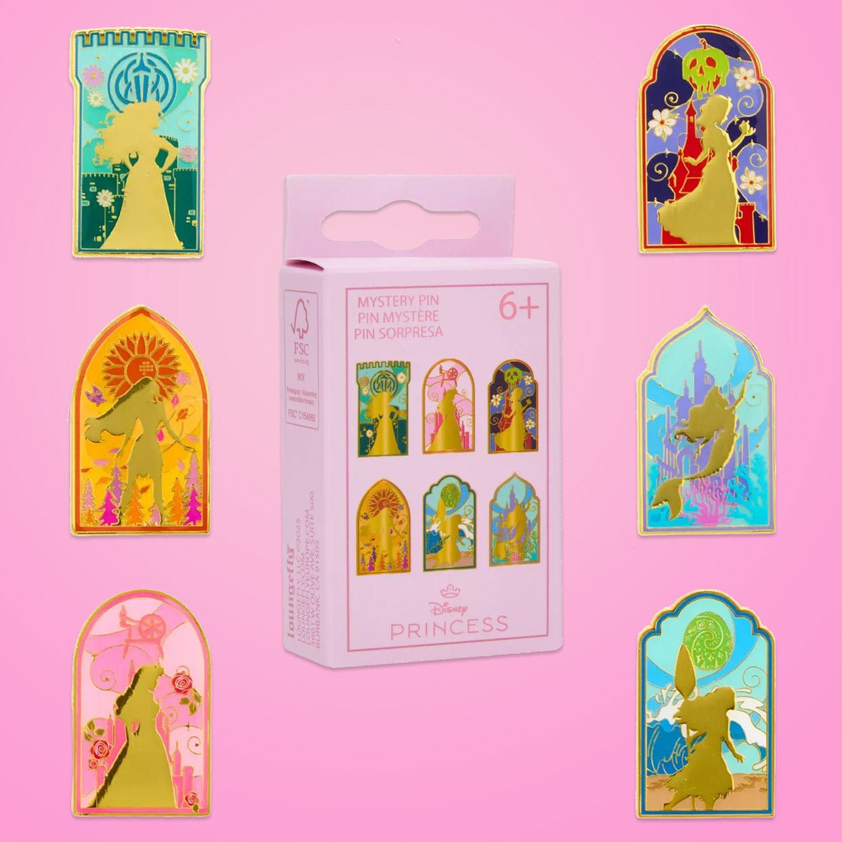 Loungefly x Disney Princess Silhouette Portrait Blind Box Pin - GeekCore