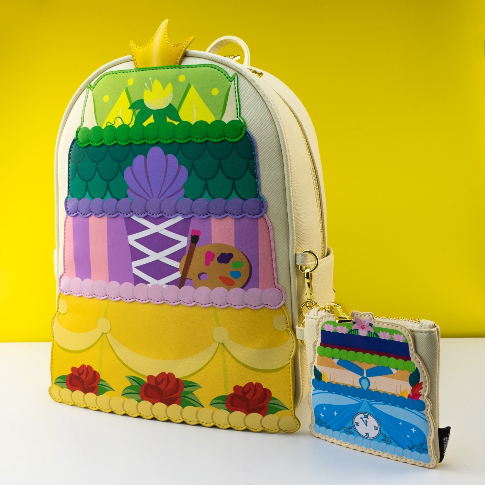 Loungefly x Disney Princesses Cake Layer Mini Backpack and Pouch - GeekCore