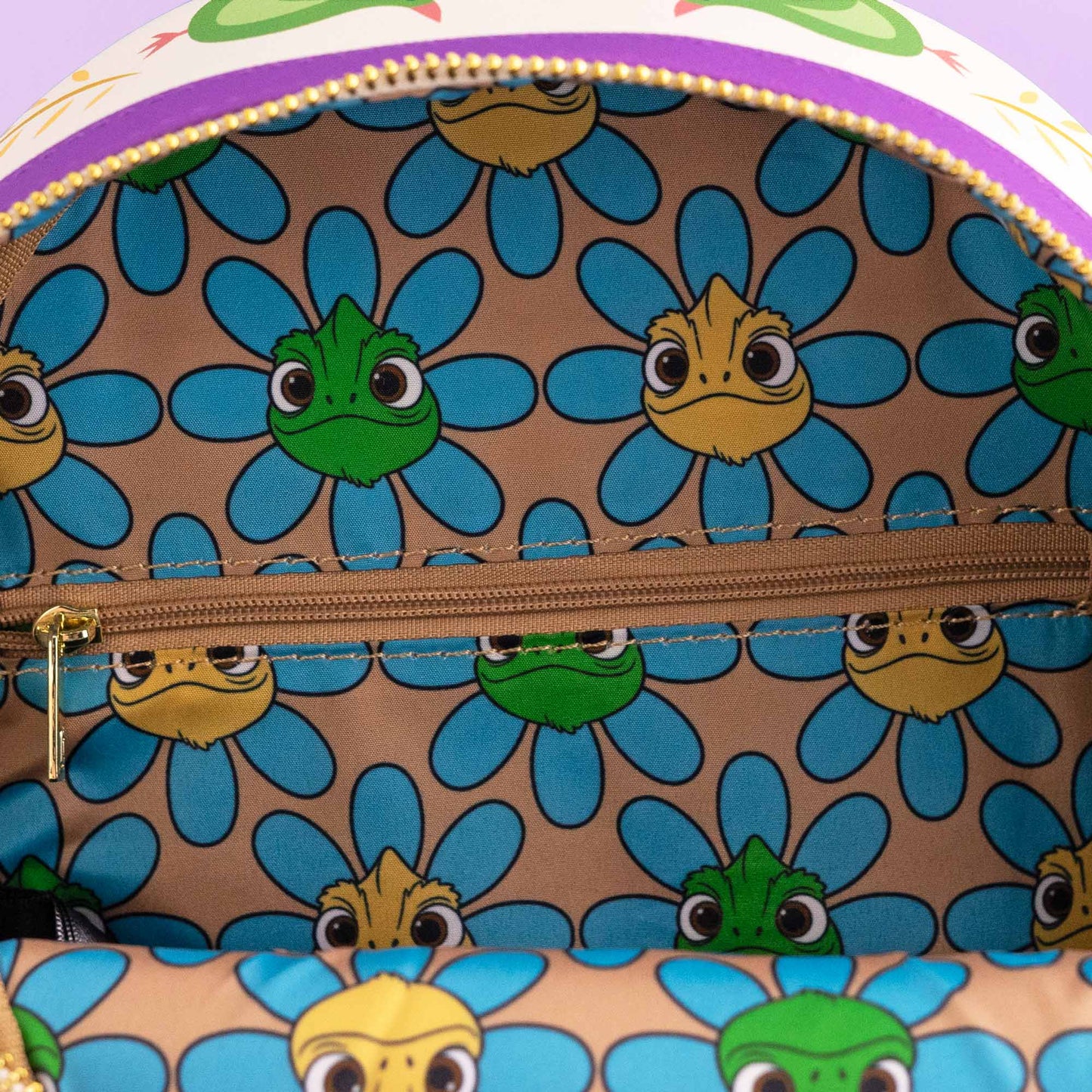 Loungefly x Disney Rapunzel and Pascal Dress Making Mini Backpack - GeekCore
