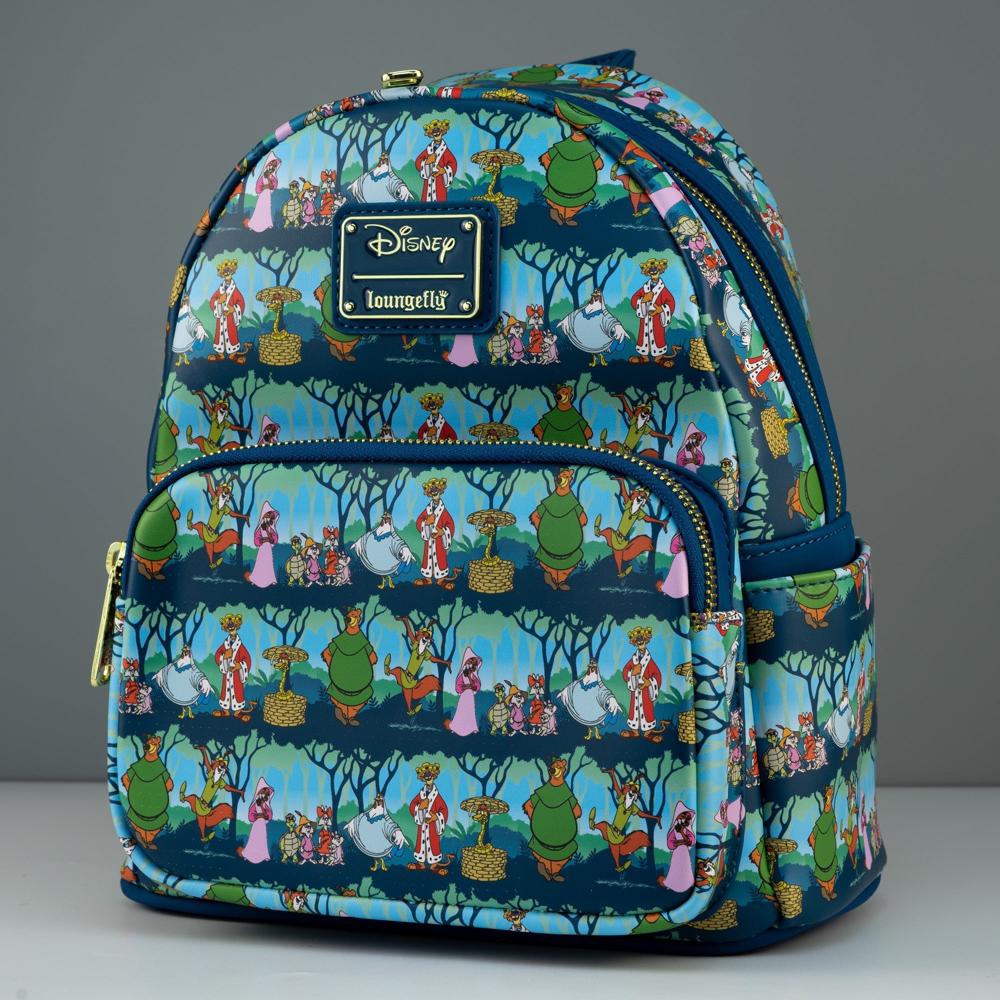 Loungefly x Disney Robin Hood Sherwood All Over Print Mini Backpack - GeekCore