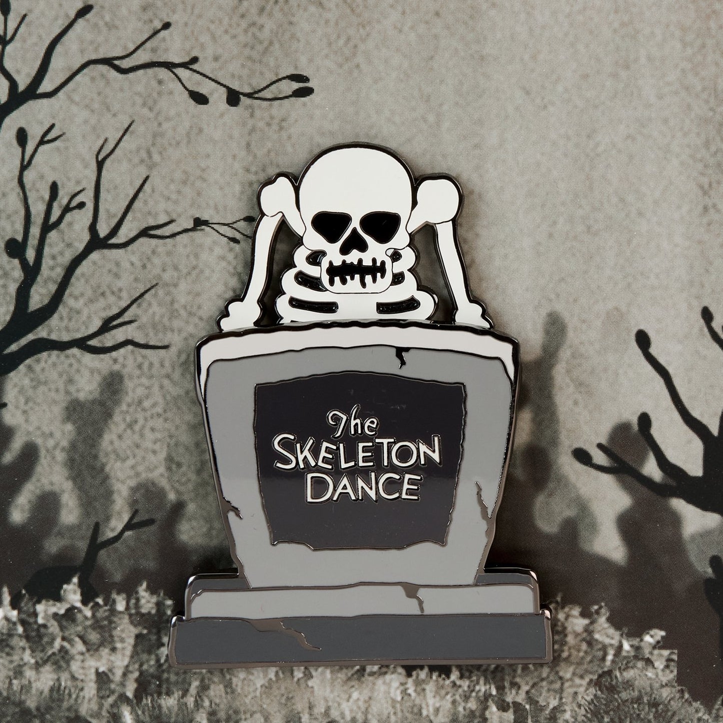 Loungefly x Disney Skeleton Dance Glow In The Dark Sliding 3" Collector Box Pin - GeekCore