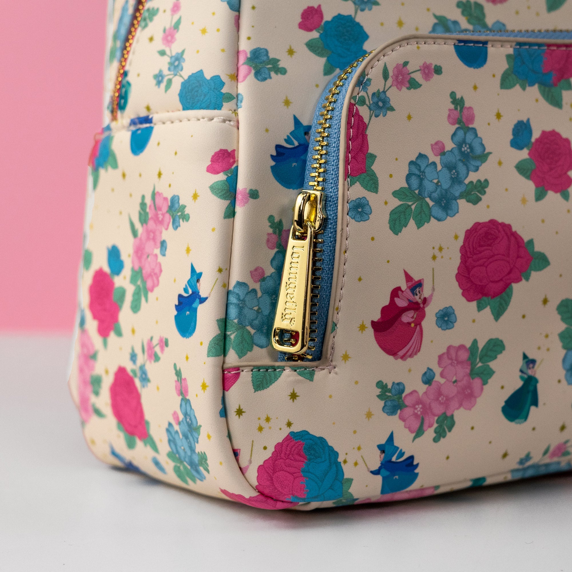 Loungefly x Disney Sleeping Beauty Floral Three Good Fairies Mini Backpack - GeekCore
