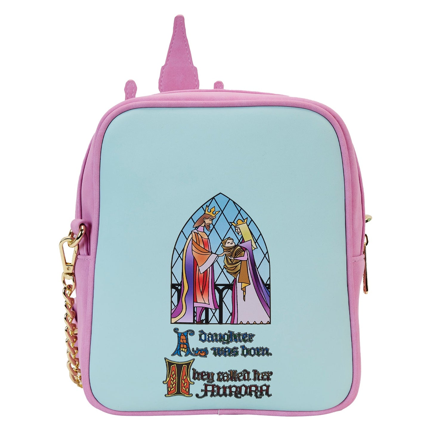 Loungefly x Disney Sleeping Beauty Stained Glass Castle Crossbody Bag - GeekCore