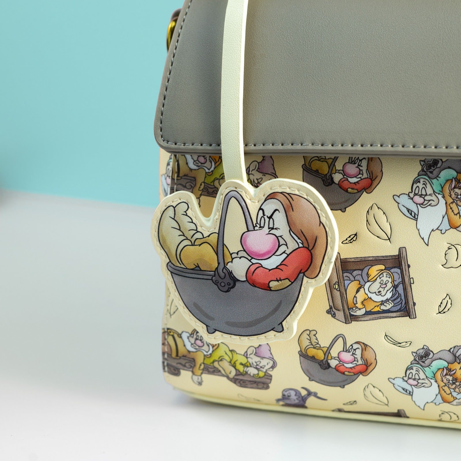 Loungefly x Disney Snow White and the Seven Dwarfs Bed Print Crossbody Handbag - GeekCore