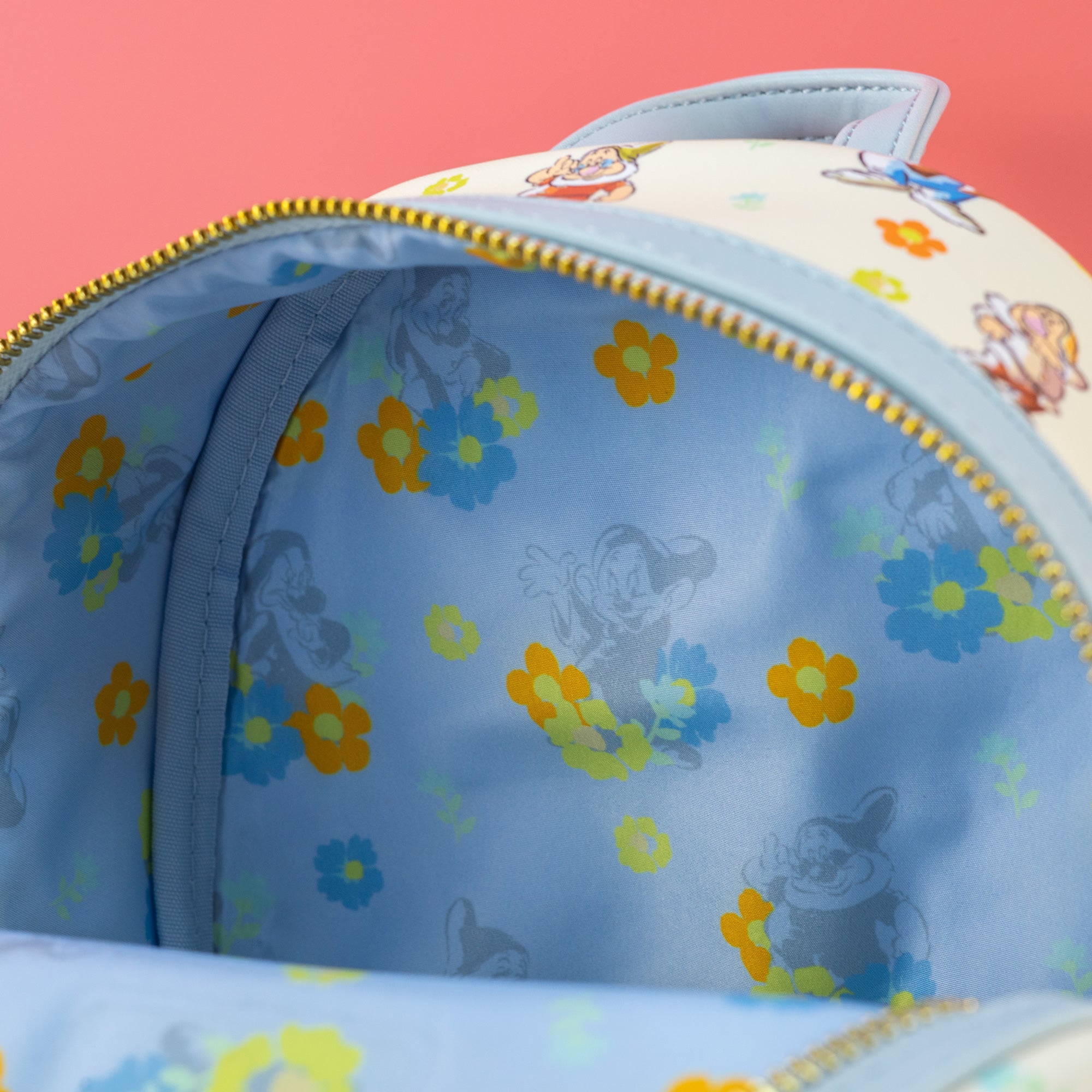 Loungefly x Disney Snow White and the Seven Dwarfs Blue AOP Mini Backpack - GeekCore