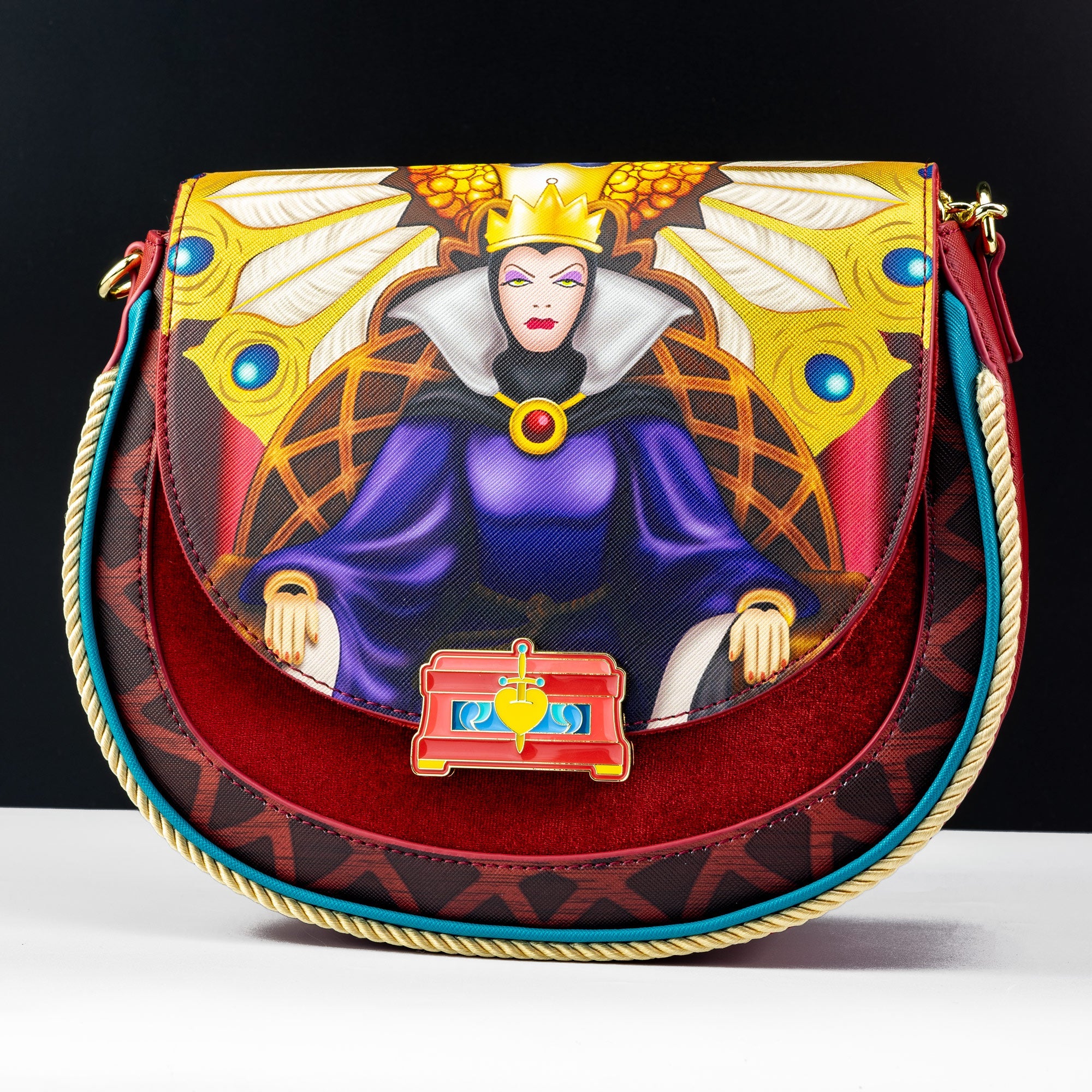 Loungefly x Disney Snow White Evil Queen Throne Crossbody Bag - GeekCore